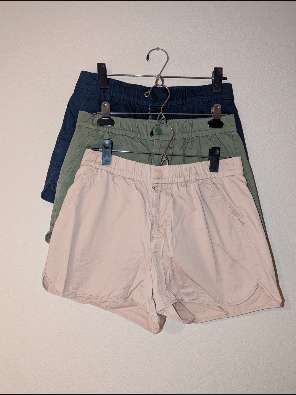 J.Crew Elastic Waist Chino Shorts Small Bundle - 3 Pairs (Green, Blue, K